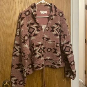 pink aztec sherpa
